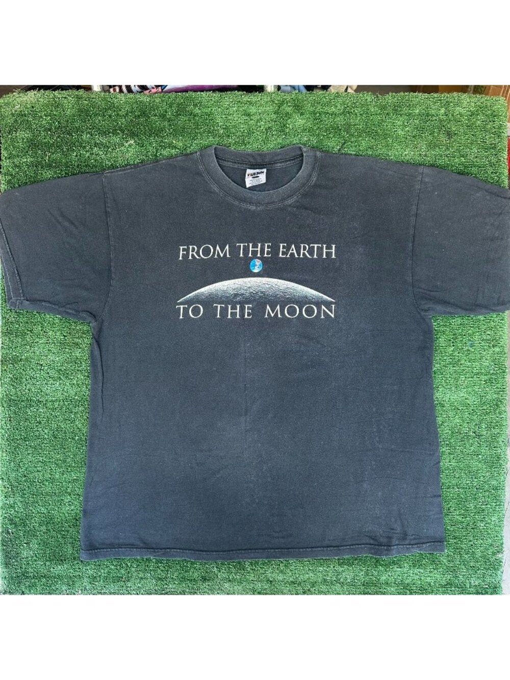 Vintage 90s HBO From the Earth to The Moon T-Shirt Black XL Apollo Space Grunge